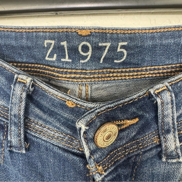 Zara Basic z1975 size 2 distressed denim skinny ripped casual Blue Jeans - Picture 6 of 8